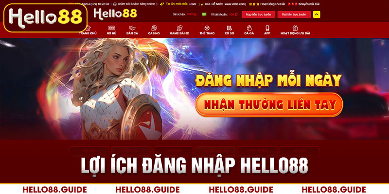 Lợi ích đăng nhập Hello88